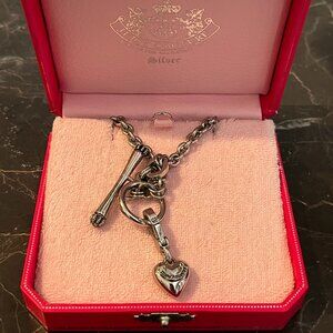 Vintage Juicy Couture Silver Charm Necklace
